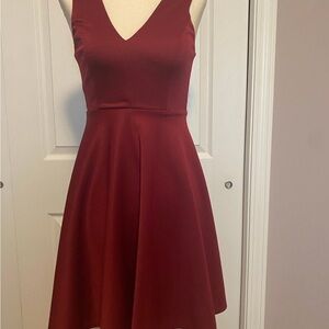 Altar’d State XS Burgundy Lace Back Swing Dress Fit & Flare